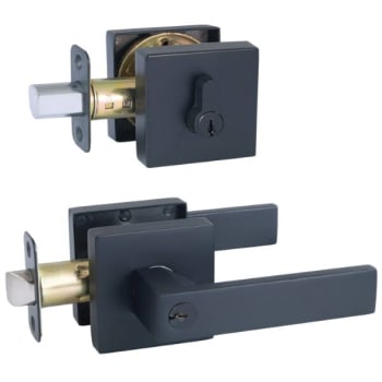 Image for Design House Karsen 2-way Adjustable Entry Lever Combo In Matte Black from HD Supply