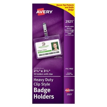 Image for Avery® Landscape Badge Holders With Clip Pack Of 50 from HD Supply
