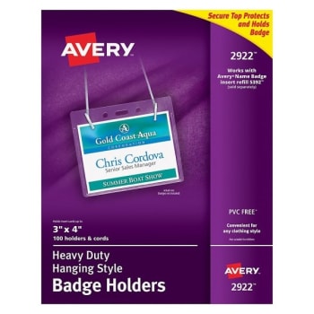 Image for Avery® Landscape Badge Holders With Lanyard Pack Of 100 from HD Supply