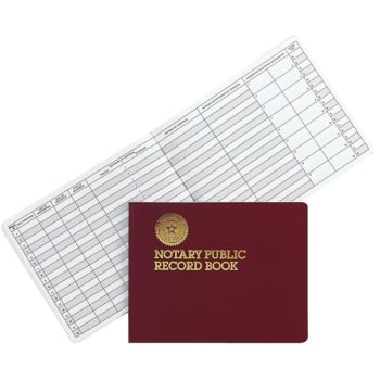 Dome Notary Public Record Book, Sewn Pages With Thumb Print Area, 10.50" X 8.25"
