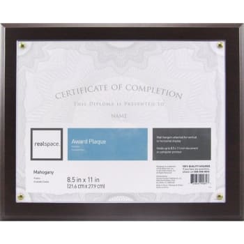 Image for Realspace® 8-1/2 X 11 In. Award Plaque Display Case (Mahogany) from HD Supply