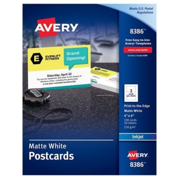 Image for Avery Inkjet Print-to-Edge Postcards (100-Box) from HD Supply