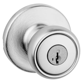 Kwikset Tylo Satin Chrome Keyed Entry Door Knob with SmartKey Security