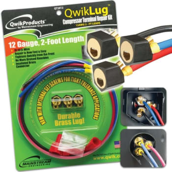 Image for Qwikproducts Three Terminal Repair Lugs/bags 12awg - 2 Foot Leads With Nut from HD Supply