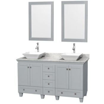 Image for Design House Wyndham Acclaim Oyster Gray Double Bathroom Vanity 60" With Sink And 24" Mirror from HD Supply