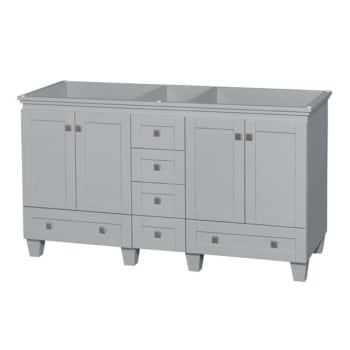 Image for Design House Wyndham Acclaim Oyster Gray Wood Double Bathroom Vanity 60" Without Countertop from HD Supply