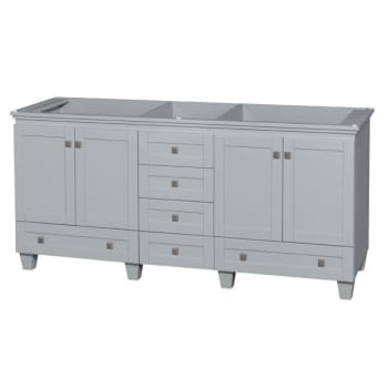 Design House Wyndham Acclaim Oyster Gray Wood Double Bathroom Vanity 72" Without Countertop