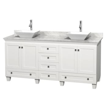 Image for Design House Wyndham Acclaim White Double Bathroom Vanity 72" With Rectangular Sink from HD Supply