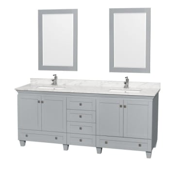 Image for Design House Wyndham Acclaim Oyster Gray Double Bathroom Vanity 80" With Sink And 24" Mirror from HD Supply