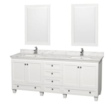 Image for Design House Wyndham Acclaim White Double Bathroom Vanity 80" Square Sink And 24" Mirror from HD Supply