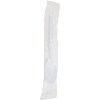 Dixie White Medium Weight Polystyrene Individually Wrapped Teaspoon Box Of 1000
