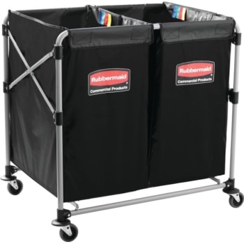 Image for Rubbermaid 220 Lb Black/silver X-Cart 4-Bushel Collapsible Basket from HD Supply
