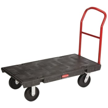 Image for Rubbermaid 2500 Lb Black Single Handle Heavy-Duty Platform Truck 48" x 24" from HD Supply