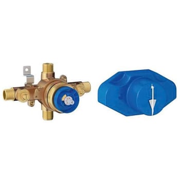 Image for Grohe® Universal Pressure Balance Rough-In Valve, 0.5" Sweat/mnpt Inlet, 3.7 Gpm, Brass Body from HD Supply