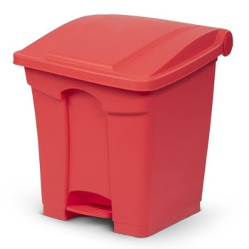 Image for Toter 8 Gallon Step On Container Fire Retardant - Red from HD Supply