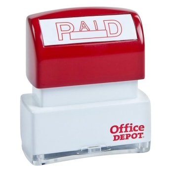 Office Depot® Red Pre-Inked Message Stamp