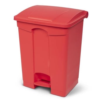Image for Toter 18 G. Step-on Decorative Trash Can (red) from HD Supply