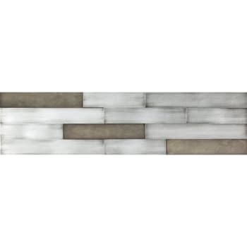 Image for Aspect Metal Distressed Peel & Stick Backsplash In Gilded Silver, Package Of 3 from HD Supply