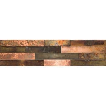 Image for Aspect Metal Distressed Peel & Stick Backsplash In Bronze Relic, Package Of 3 from HD Supply