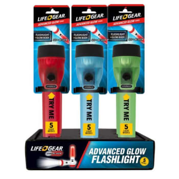 Image for Life+Gear® 5 Light Mode, Emergency Shutoff, Mini Glow Flashlight from HD Supply