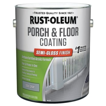Rust-oleum 1 Gallon Semi-gloss Porch And Floor Paint, Dove Gray, Case Of 2