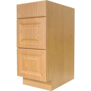 Seasons® 18"w X 34-1/2"h X 24"d 3 Drawer Kitchen Base Cabinet Auburn Oak