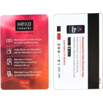 Red Lion Hotels Key Card, Case Of 500