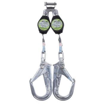 Image for Peakworks Dual Self-Retracting Lifeline  With Webbing, 2 Form Hooks Black from HD Supply