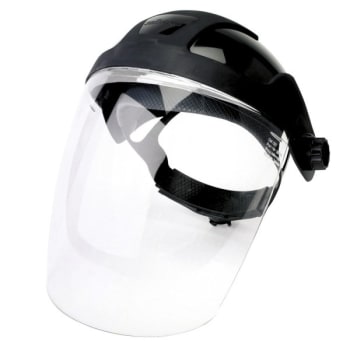 Image for Sellstrom Single Crown Safety Face Shield With Ratchet Headgear from HD Supply