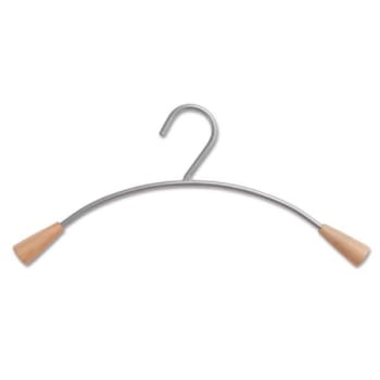 Image for Alba Metal And Wood Coat Hangers Gray/mahogany, Package Of 6 from HD Supply