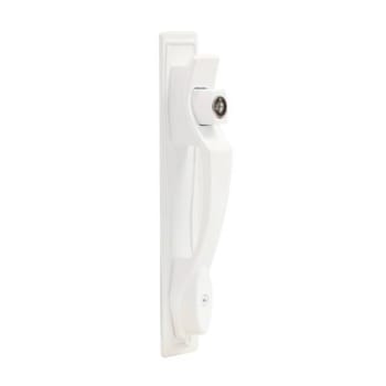 Image for Larson White Push Button Heavy-Duty Latch With Key from HD Supply