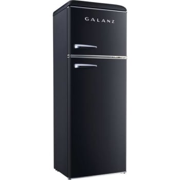 Galanz 12-Cu. Ft. Top Mount Retro-Style Refrigerator, Black