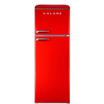 Galanz 12-Cu. Ft. Top Mount Retro-Style Refrigerator, Red