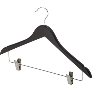 Image for Contoured Standard Chrome Hook Womens Hanger, Walnut, Case Of 100 from HD Supply