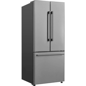 Galanz 16-Cu. Ft. 3-Door French Door Refrigerator With Ice Maker Stainless Steel