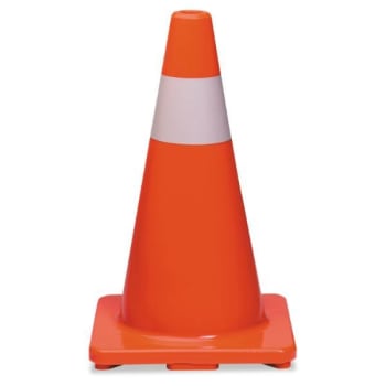 Image for Tatco Traffic Cone, 18h X 10w X 10d, Orange/Silver from HD Supply