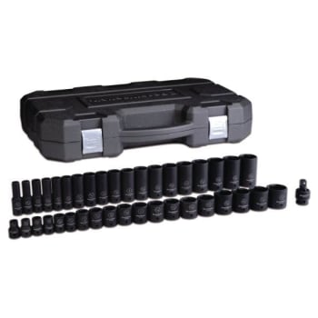 Image for Gearwrench Impact Socket Set 39 Piece 1/2 Inch Drive 6 Point Sae Standard/Deep from HD Supply