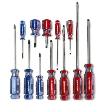 Image for Crescent 12 Piece Phillips®/slotted Acetate Screwdriver Set from HD Supply