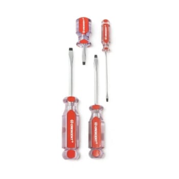 Image for Crescent 4 Piece Slotted Acetate Screwdriver Set from HD Supply