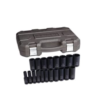 Image for Gearwrench 19 Piece 1/2 Drive 6 Point Deep Impact Socket Set, Sae from HD Supply