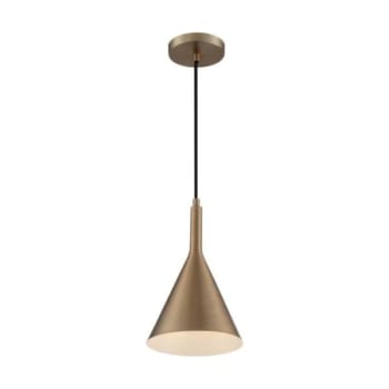 Image for SATCO® Lightcap 1 Light Small Pendant Fixture, Burnished Brass Finish from HD Supply