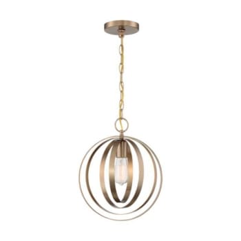 Image for Satco® Pendleton 1-Light Pendant Fixture, Burnished Brass Finish from HD Supply