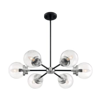 Image for Satco® Axis 6-Light Indoor Chandelier (Glass) (Black) from HD Supply