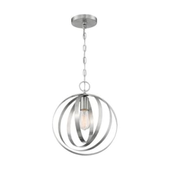 Image for Satco® Pendleton 1-Light Pendant Fixture, Brushed Nickel Finish from HD Supply