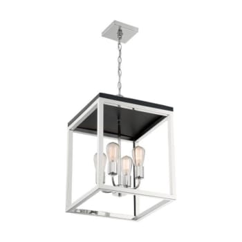 Image for SATCO® Cakewalk 4 Light Pendant Fixture, Polished Nickel, Black Accents from HD Supply