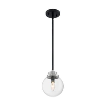 Image for Satco® Axis 1 Light Pendant Fixture Matte Black, Brushed Nickel Accents from HD Supply