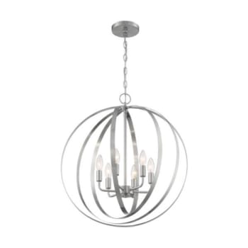 Image for Satco® Pendleton 6-Light Pendant Fixture, Brushed Nickel Finish from HD Supply