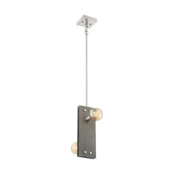 Image for Satco® Stella 2 Light Pendant Fixture, Driftwood, Brushed Nickel Accents from HD Supply