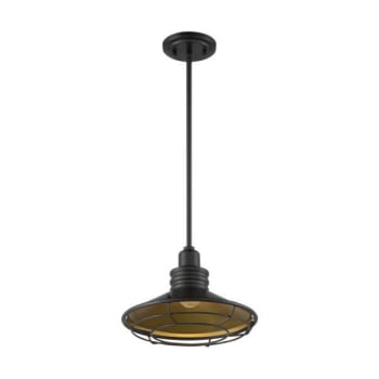 Image for SATCO® Blue Harbor 1 Light Large Pendant Fixture, Dark Bronze, Gold Accents from HD Supply