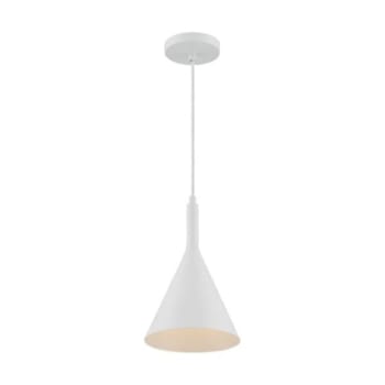 Image for Satco® Lightcap 1 Light Small Pendant Fixture, Matte White Finish from HD Supply